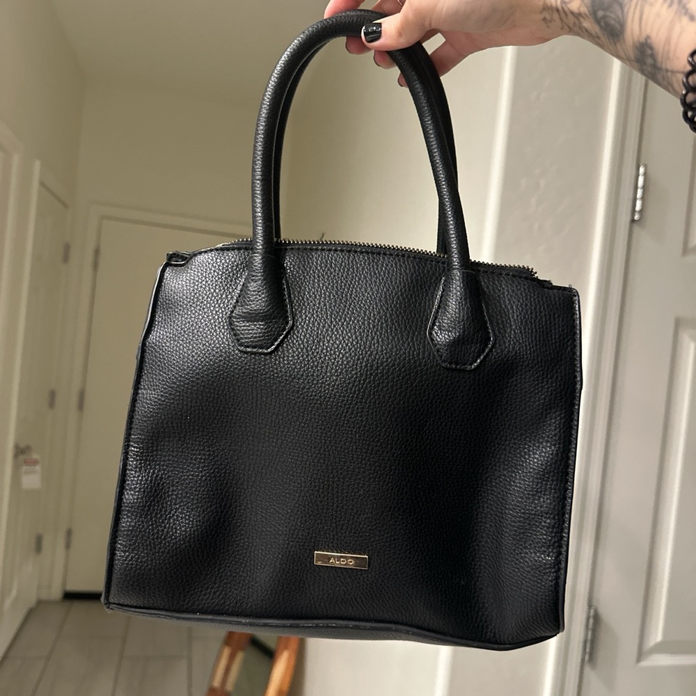 ALDO black leather shoulder bag
